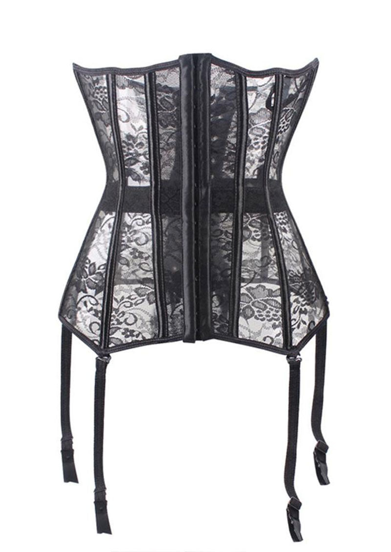 Sexy Black Lace Bustier Corset