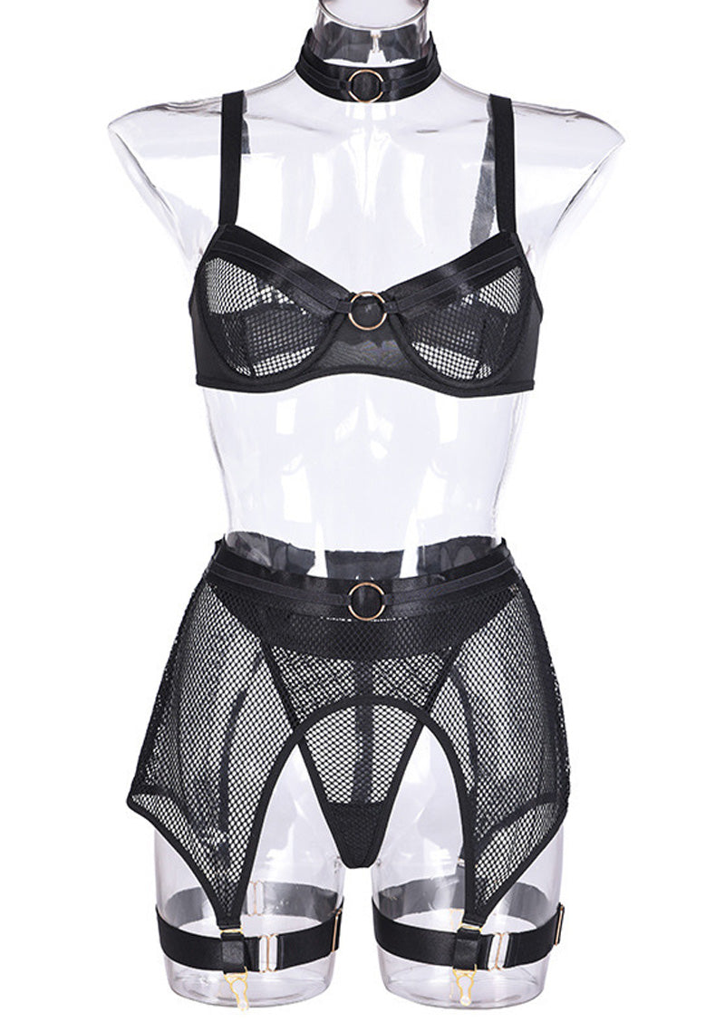 Mesh & Metal Lingerie Set