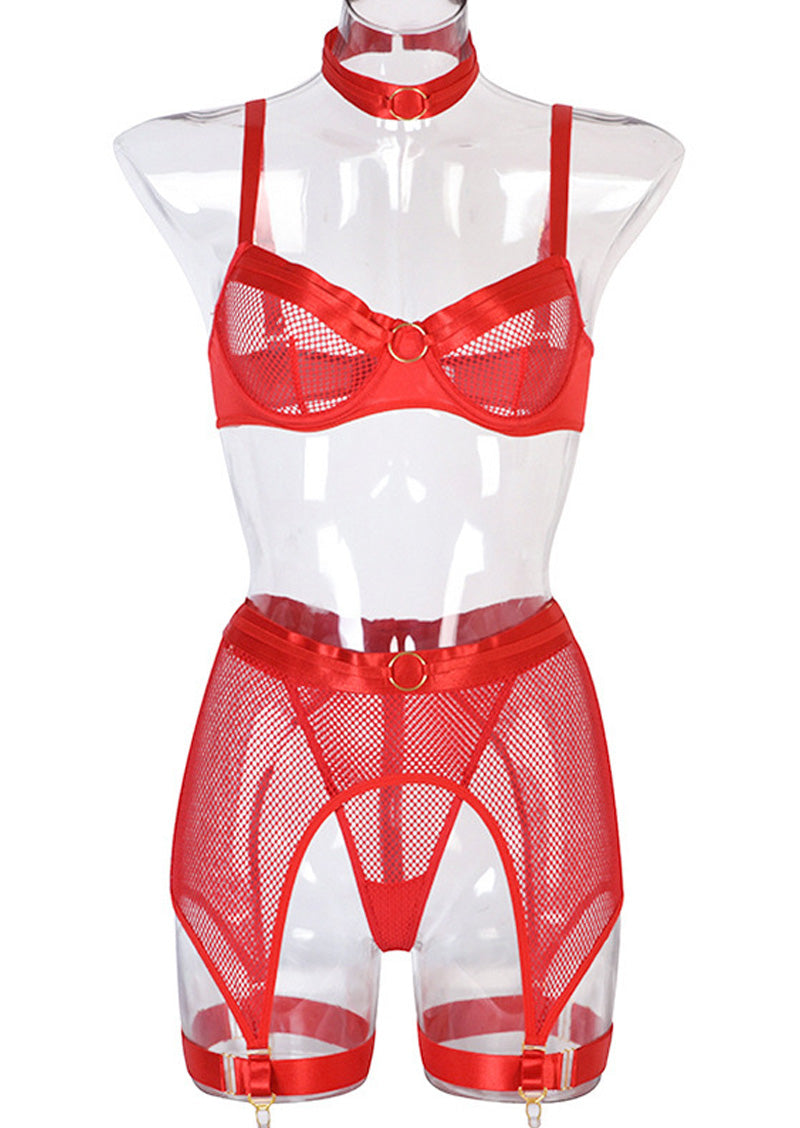 Mesh & Metal Lingerie Set