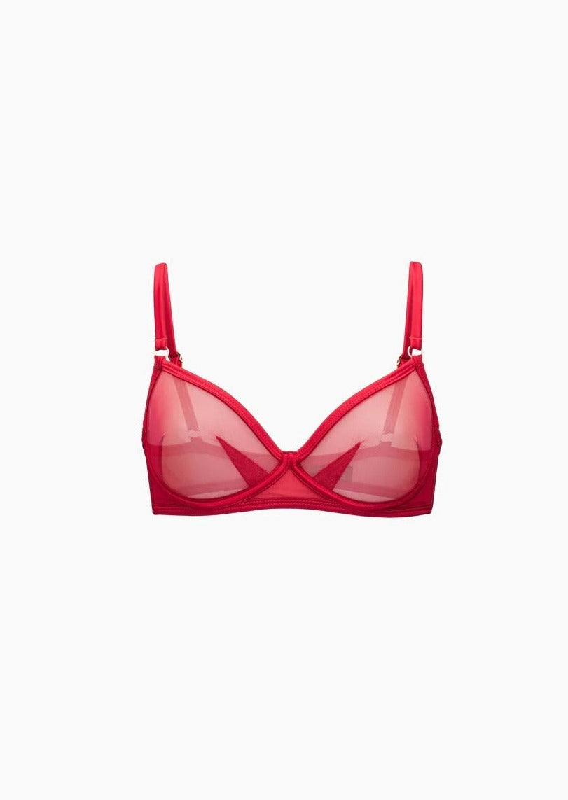 Rose Crotchless Bodysuit & Bra